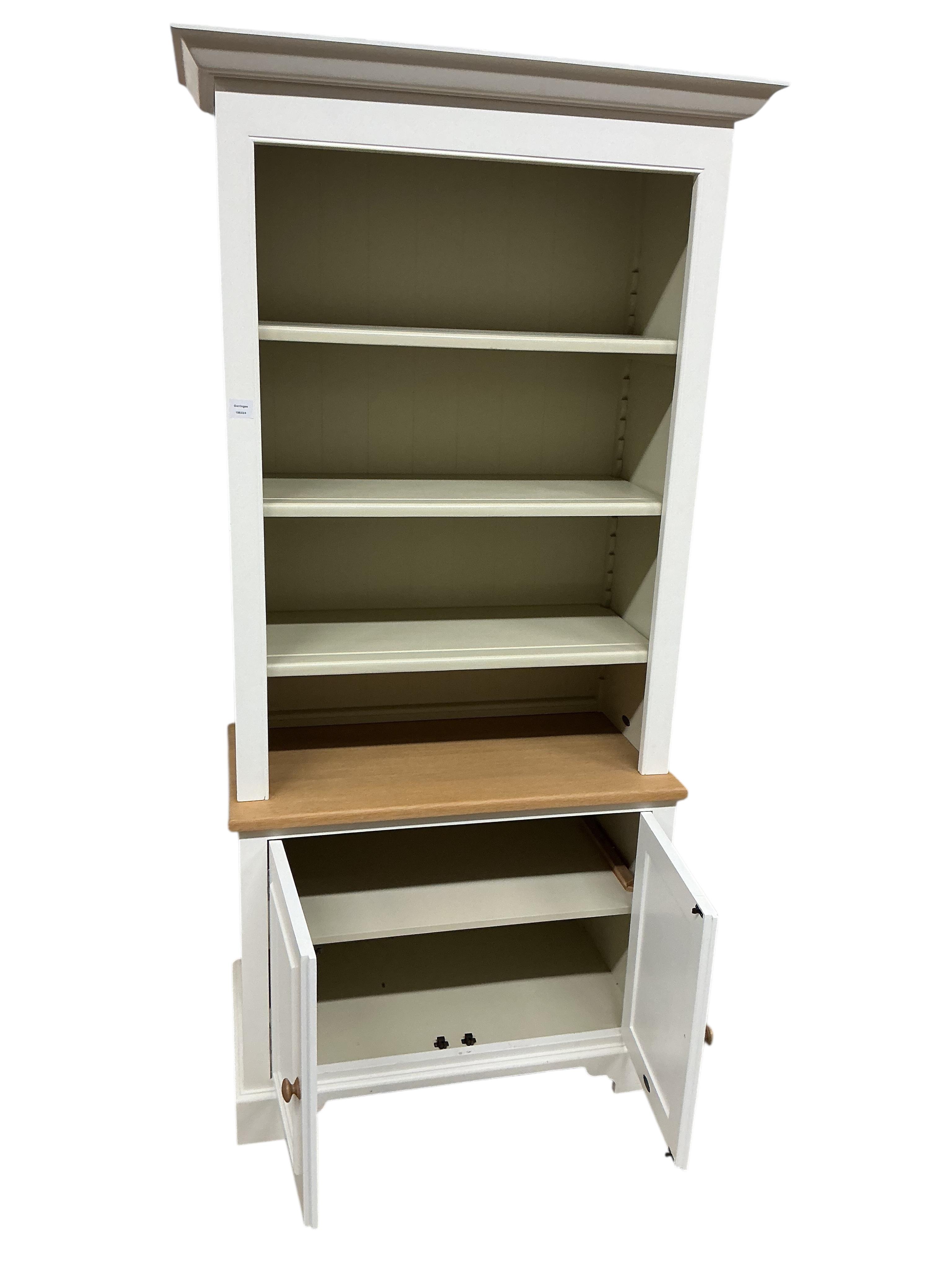 A Neptune Chichester open display unit, width 94cm, depth 48cm, height 208cm